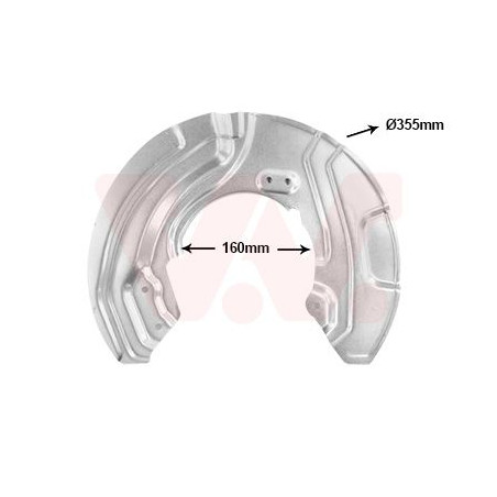 Protection disque frein avant gauche