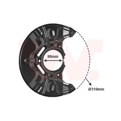 Protection disque frein avant gauche