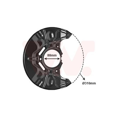 Protection disque frein avant gauche