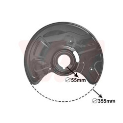 Protection disque frein avant gauche