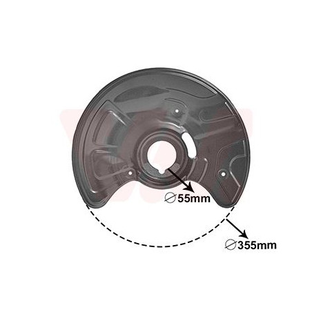 Protection disque frein avant gauche