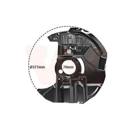 Protection disque frein avant gauche