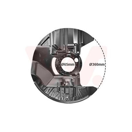 Protection disque frein avant gauche