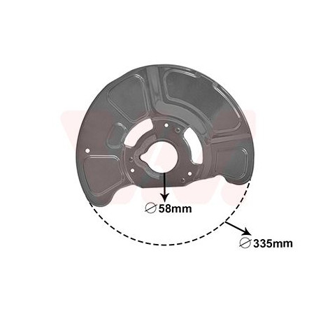 Protection disque frein avant gauche