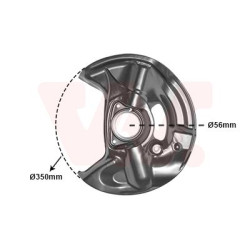 Protection disque frein avant gauche