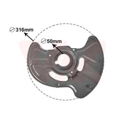 Protection disque frein avant gauche