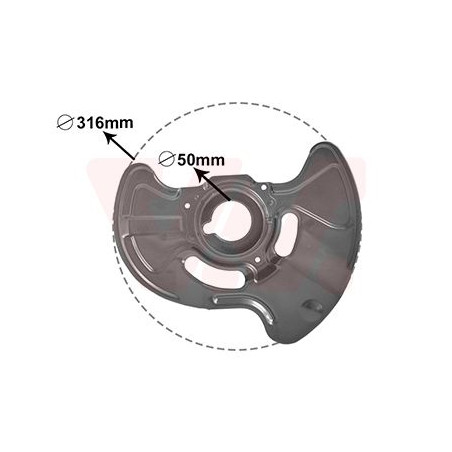 Protection disque frein avant gauche