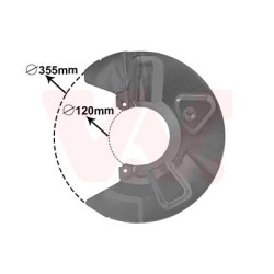 Protection disque frein avant gauche