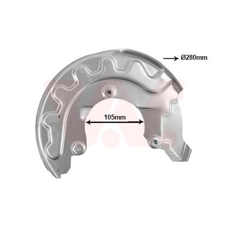 Protection disque frein avant gauche