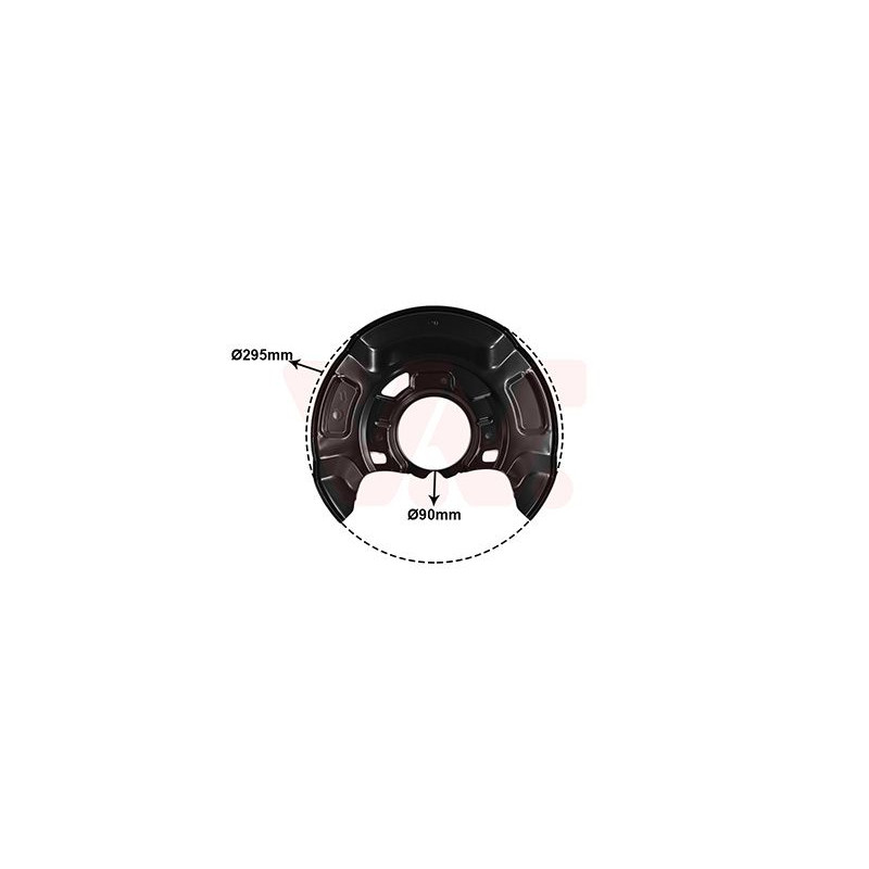 Protection disque frein avant gauche pour diamètre du disque de frein [mm]  258