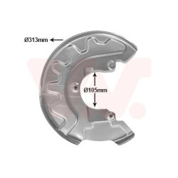 Protection disque frein avant gauche