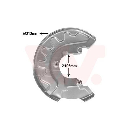 Protection disque frein avant gauche