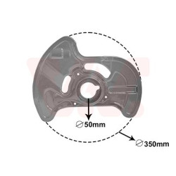 Protection disque frein avant gauche