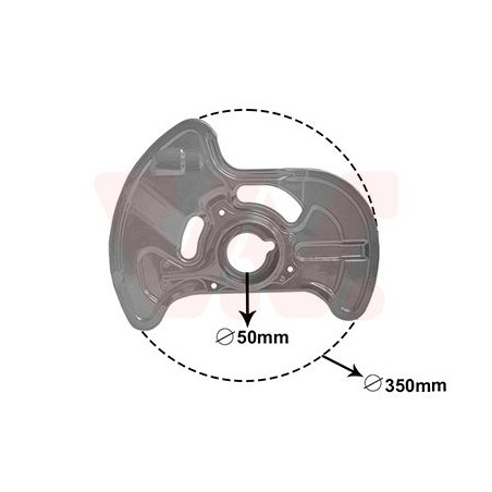 Protection disque frein avant gauche