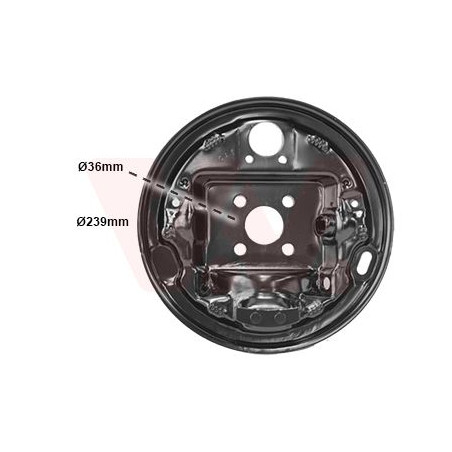 Tole de recouvrement tambour de frein arrière droit