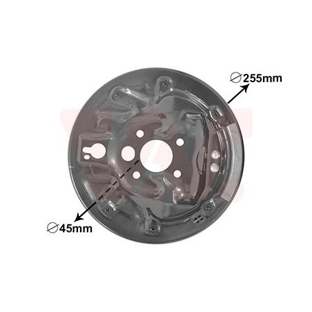 Tole de recouvrement tambour de frein arrière droit