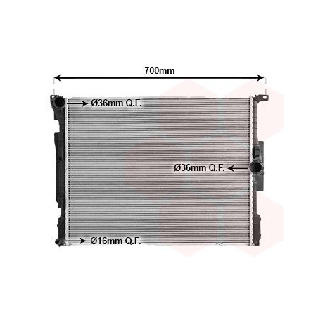 RADIATEUR ESSENCE 340i Avec 16 mm QF connection 