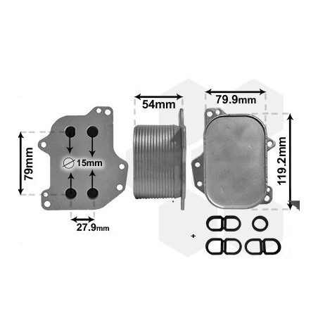 Radiateur huile pour moteur