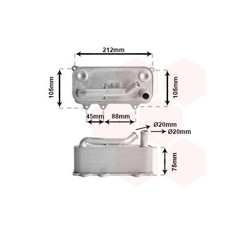 Radiateur huile pour moteur