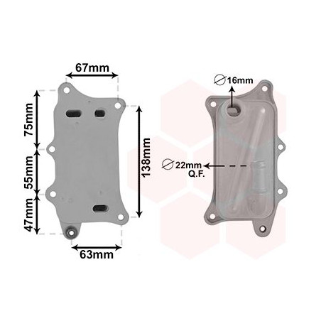 Radiateur huile pour moteur