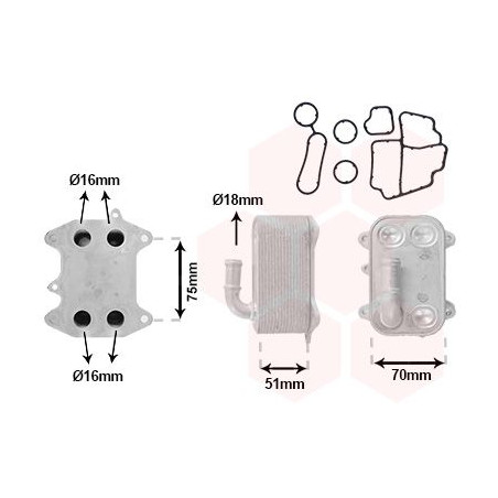 RADIATEUR HUILE POUR MOTEUR 2.0 TDI AT Moteur  CGLC - CMGB 