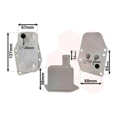 Radiateur huile pour moteur