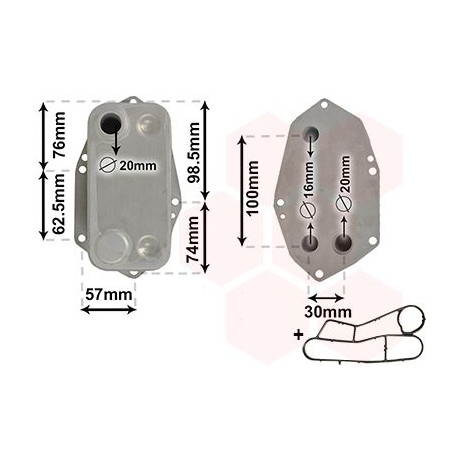 Radiateur huile pour moteur
