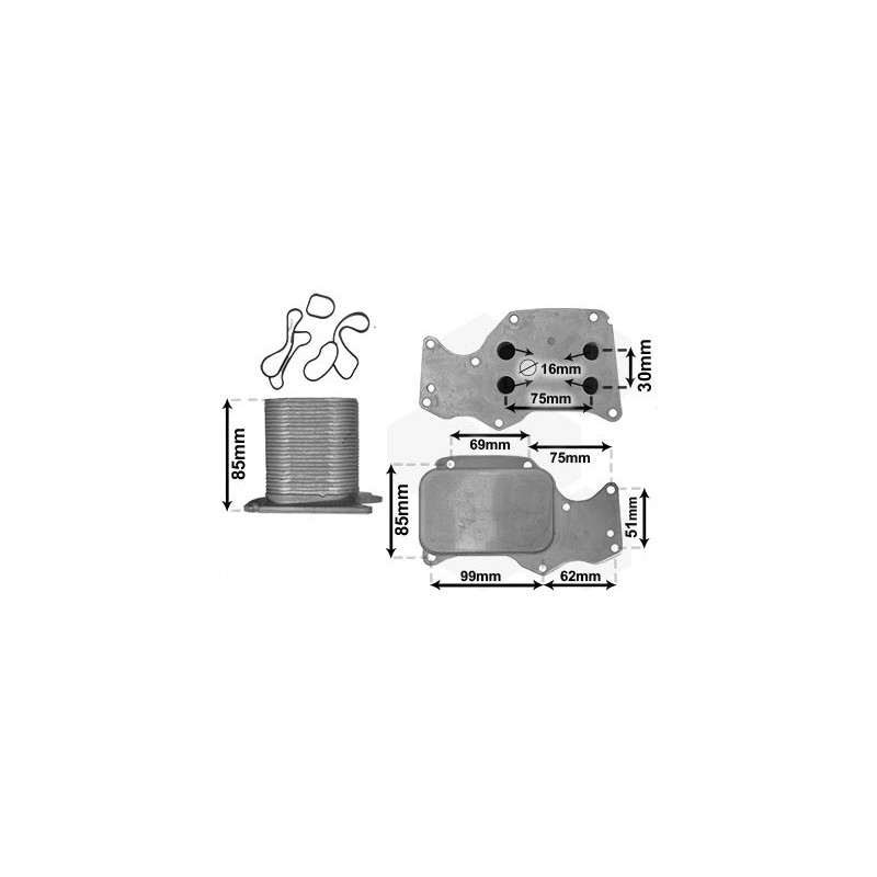 Radiateur huile pour moteur