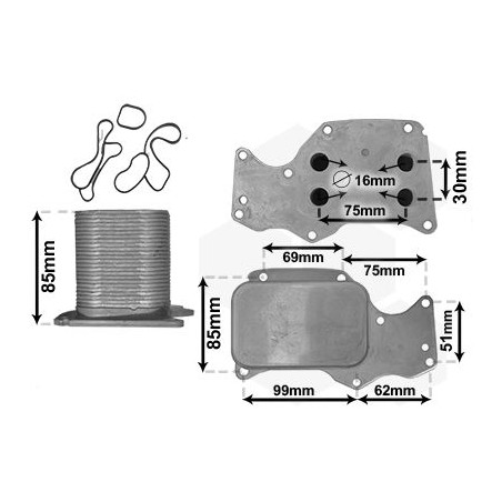 Radiateur huile pour moteur