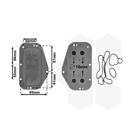 Radiateur huile pour moteur