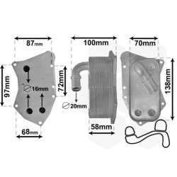 Radiateur huile pour moteur