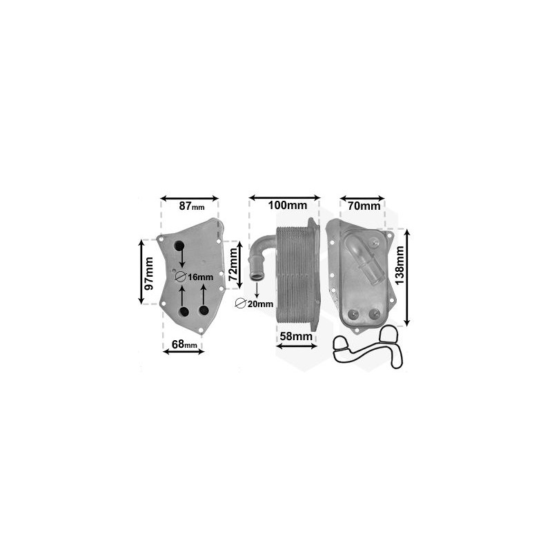 Radiateur huile pour moteur