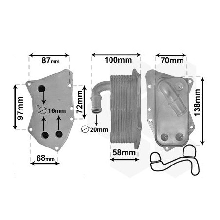 Radiateur huile pour moteur