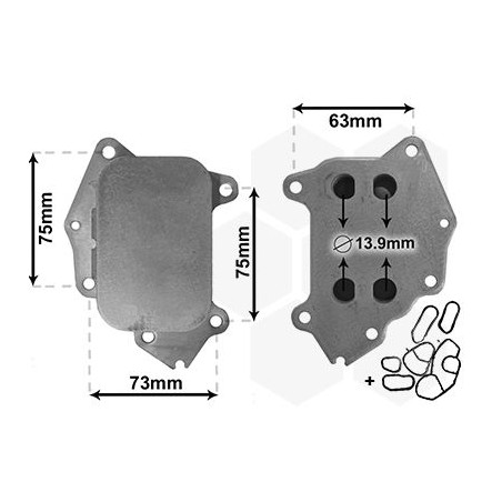 Radiateur huile pour moteur