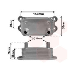 Radiateur huile pour moteur