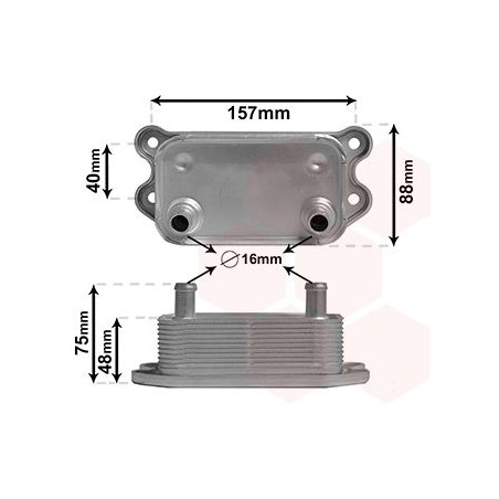 Radiateur huile pour moteur