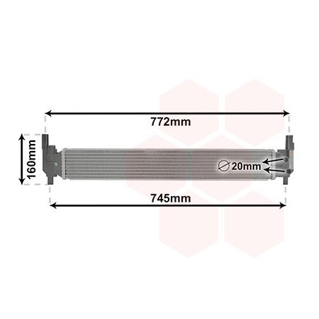 Radiateur pour intercooler refroidi à eau