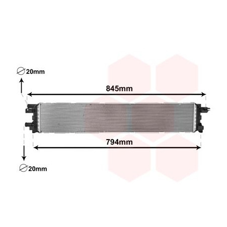 Radiateur pour intercooler refroidi à eau