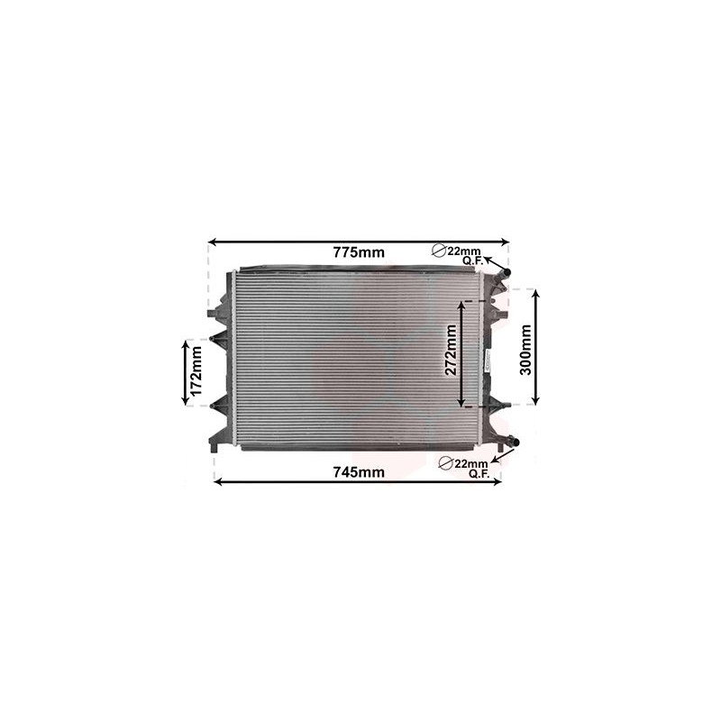 Radiateur pour intercooler refroidi à eau