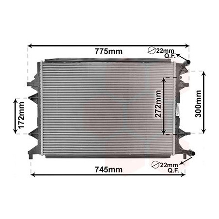 Radiateur pour intercooler refroidi à eau