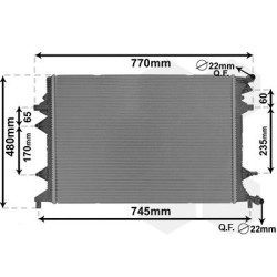 Radiateur pour intercooler refroidi à eau