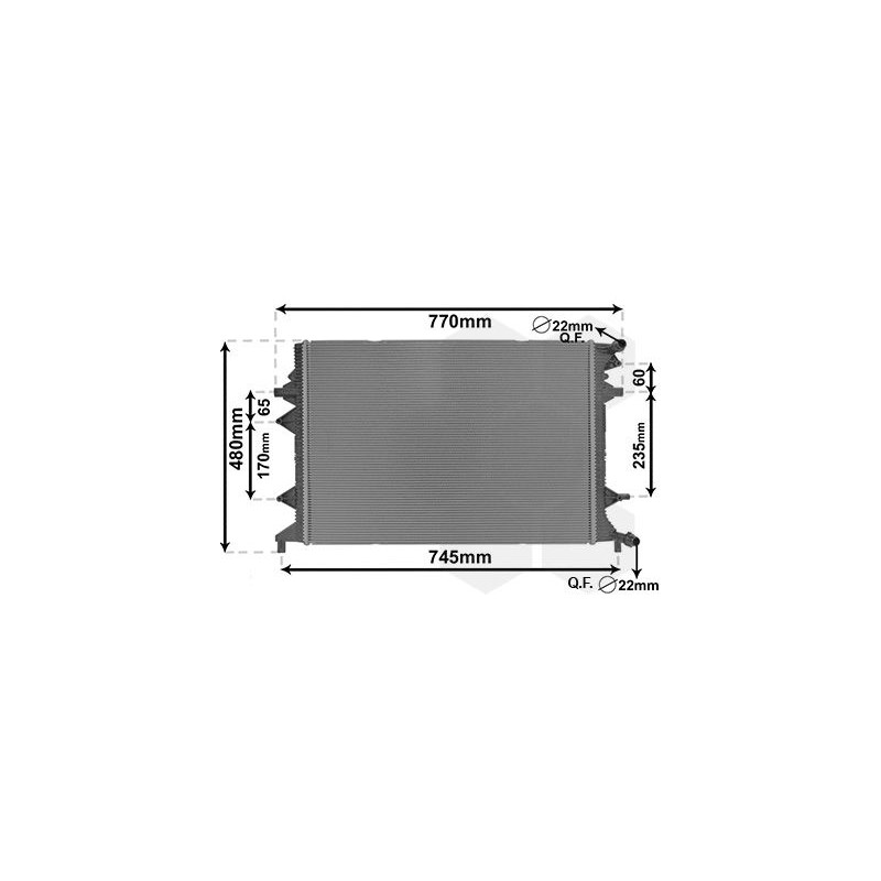 Radiateur pour intercooler refroidi à eau