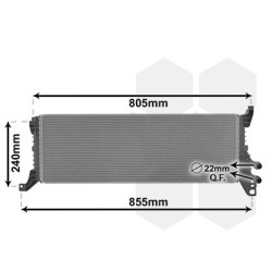 Radiateur pour intercooler refroidi à eau