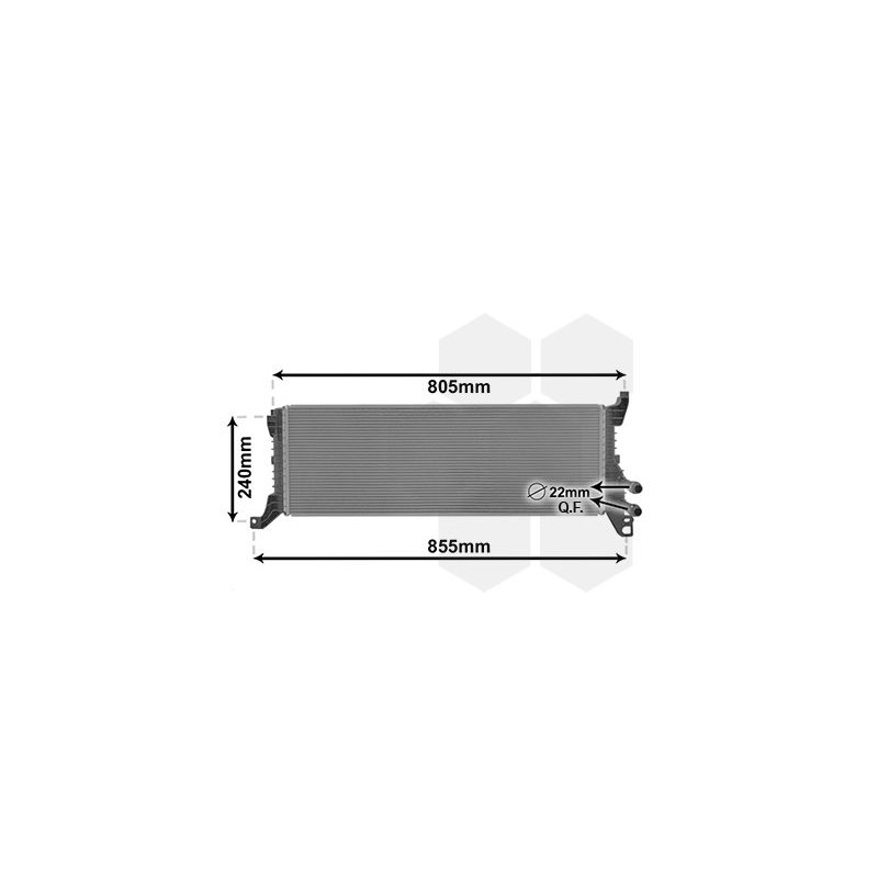 Radiateur pour intercooler refroidi à eau