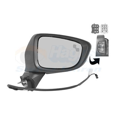 Rétroviseur éléctrique complet droit