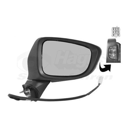 Rétroviseur éléctrique complet droit