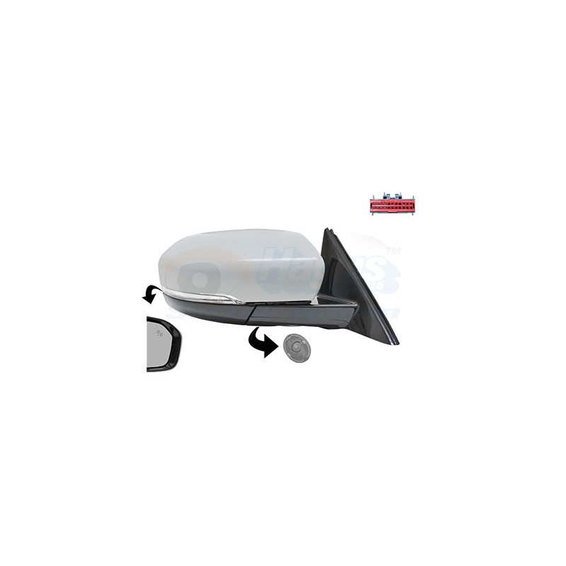 Rétroviseur éléctrique complet droit