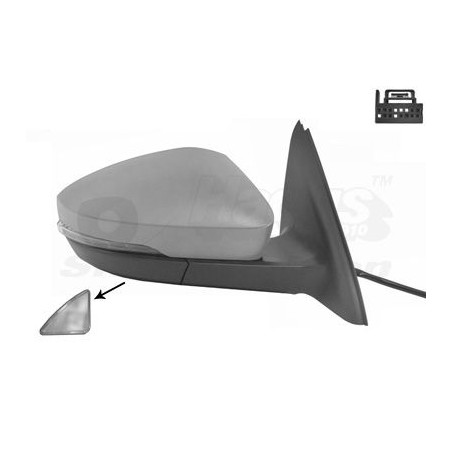 Rétroviseur éléctrique complet droit