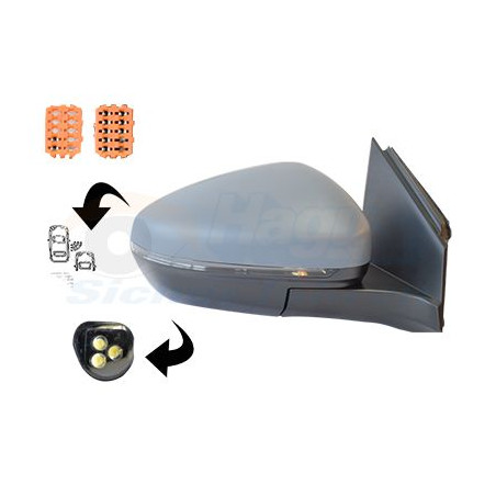 Rétroviseur éléctrique complet droit