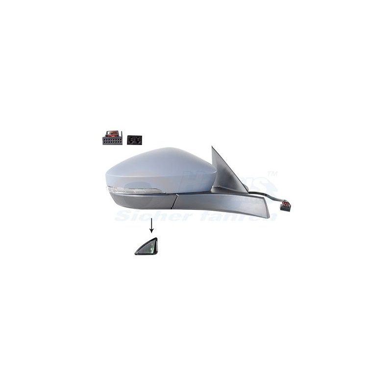 Rétroviseur éléctrique complet droit